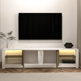 Hanah Home Soporte de TV Blanco y Roble